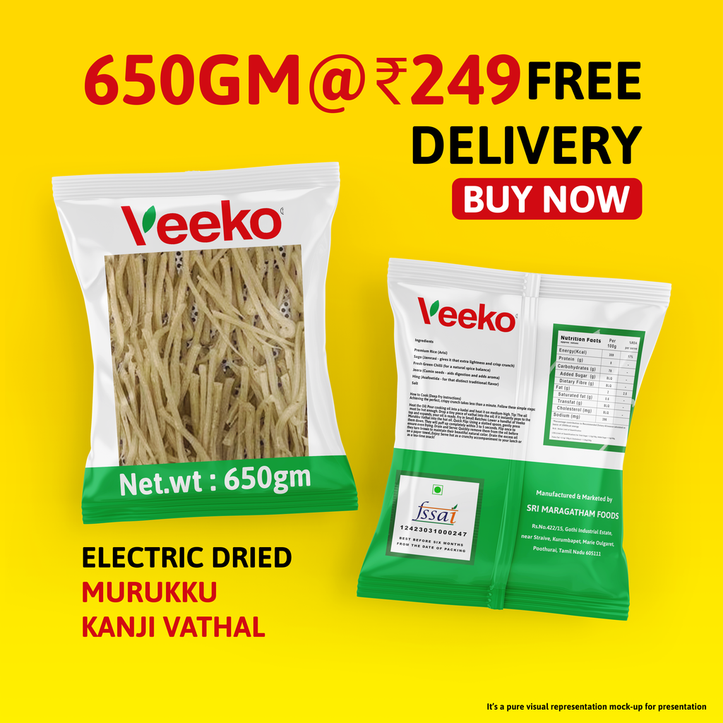 Electric Dried Rice Kanji Murukku Vadagam 650gm