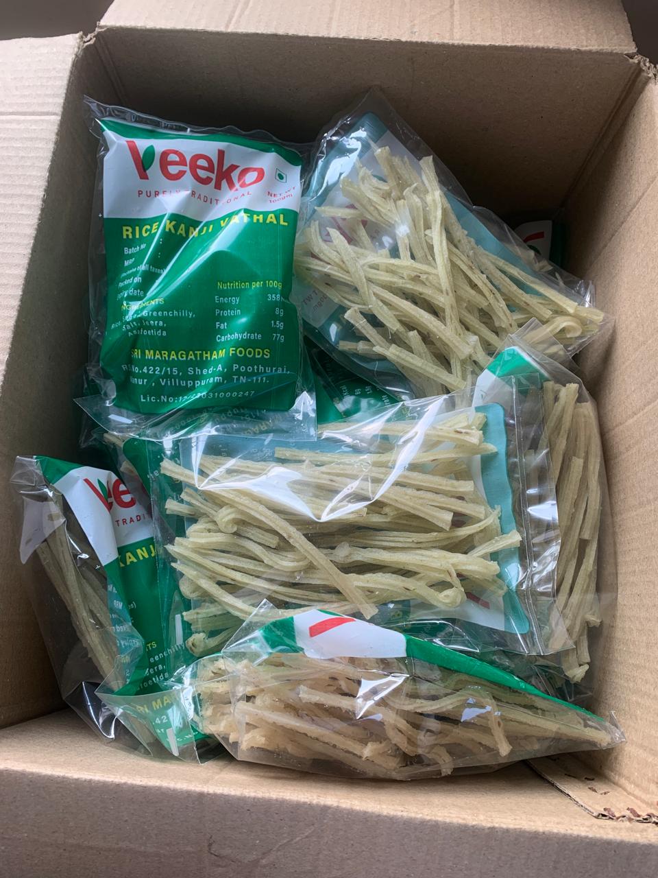 Electric Dried Rice Kanji Murukku Vadagam  5kg BULK (1KG x 5 Nos)