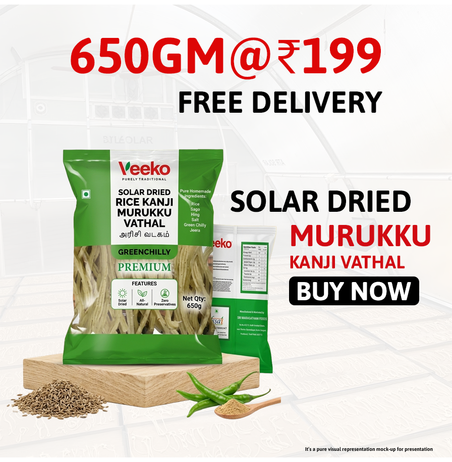 Solar Dried Rice Kanji Murukku Vadagam 650gm