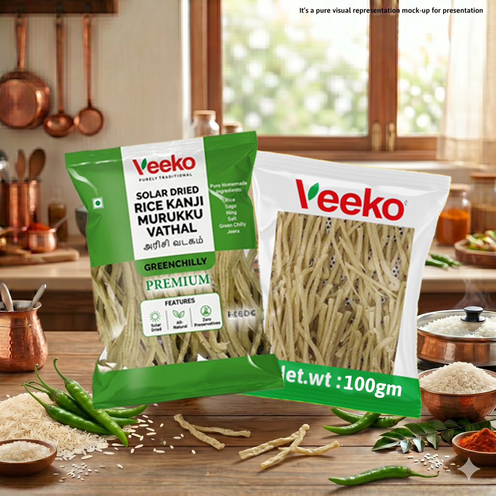 Sample  Rice Kanji Murukku Vadagam 200gm (Solar & Electric)